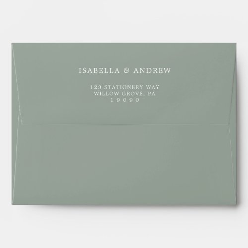 Italian Watercolor Olive Wedding Envelope