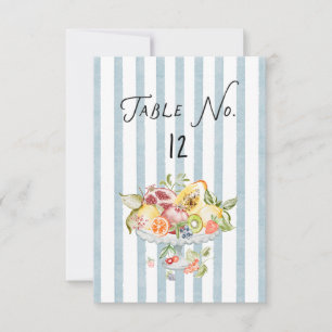Italian Watercolor Rustic Wedding Table Number