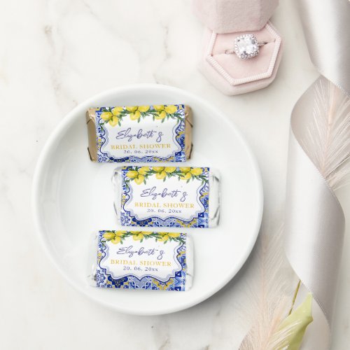 Italian watercolor tiles with lemon Bridal Shower Hersheys Miniatures