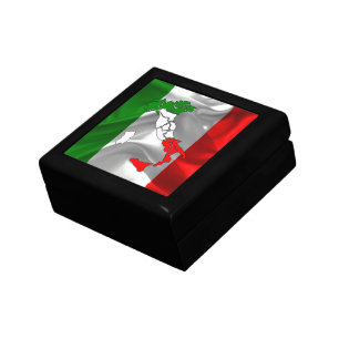 Italian waving flag keepsake box