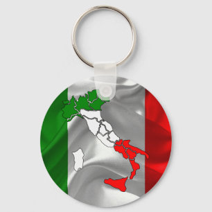 Italian waving flag keychain