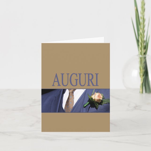 italian  wedding congratulations card (Front)