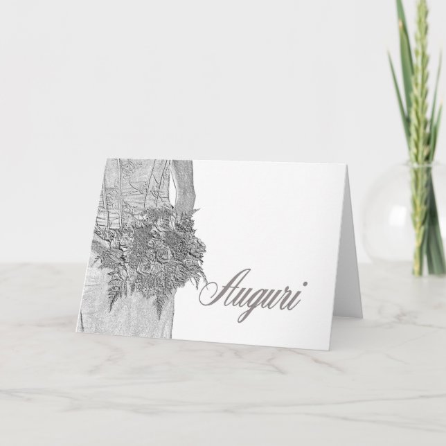italian  wedding congratulations card (Front)