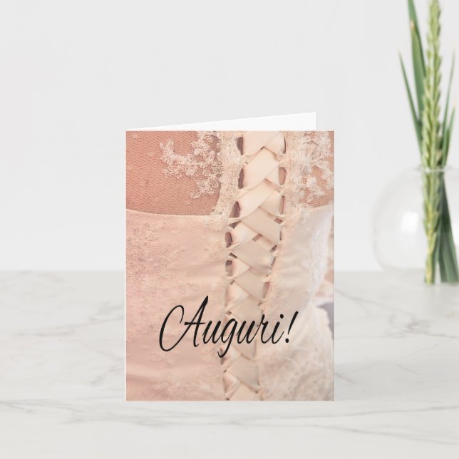 italian  wedding congratulations card (Front)