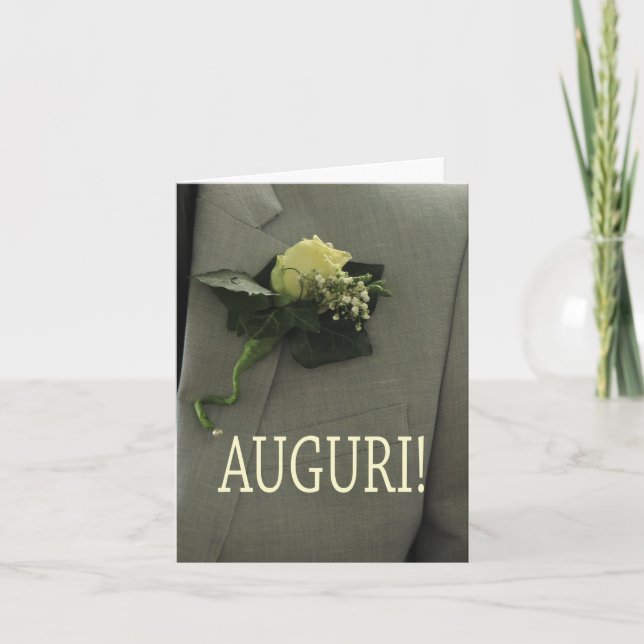 italian  wedding congratulations card (Front)