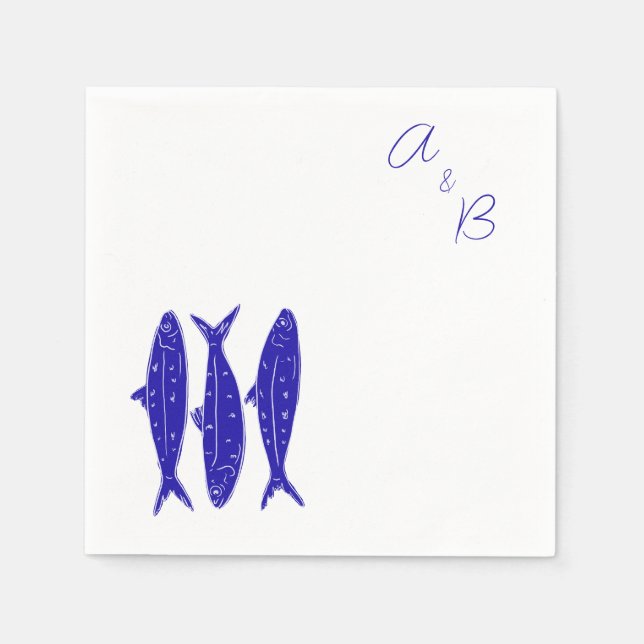 Italian Wedding Fish  Napkins (Front)