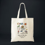 Italian Wedding Hand Drawn Amalfi Welcome Bag<br><div class="desc">These Italian-inspired “Ciao” welcome bag totes are a charming, practical keepsake for your celebration. Featuring playful hand-drawn seaside illustrations—sunshine, coastal village, wine, and relaxed summer motifs—the design feels artful, cheerful, and effortlessly chic. Perfect for destination weddings, welcome weekends, or Italian-themed events, these totes are ideal for holding itineraries, snacks, or...</div>