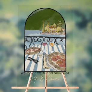 Italian Wedding welcome Acrylic Sign