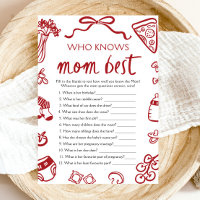 Italian Who Knows Mommy Best Baby Shower Game