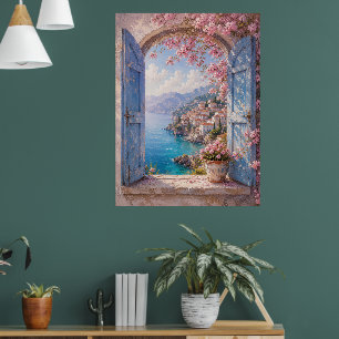 Italian Window Semi Gloss Poster