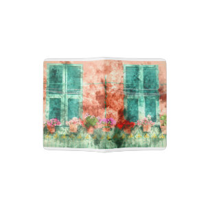 Italian Window With Open Wooden Shutters Passport Holder