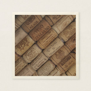 Italian Wine Cork Collection Napkins
