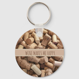 Italian Wine Corks Digital Custom   Keychain