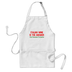 Italian Wine Is The Answer Apron