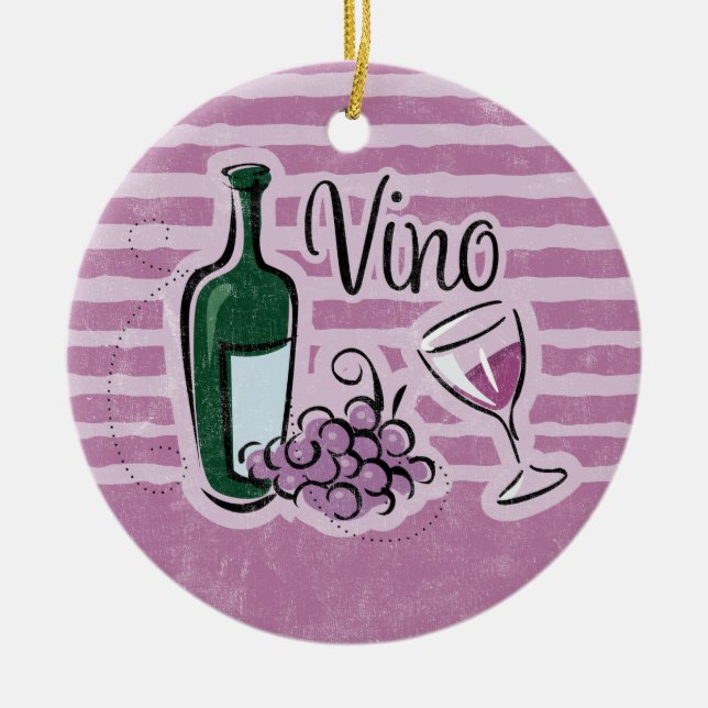 Italian Wine Ornament (Front)