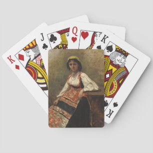 Italian Woman (La Morieri) by Corot Poker Cards