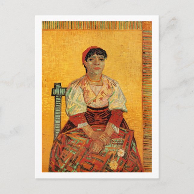 Italian Woman, Vincent van Gogh Postcard (Front)