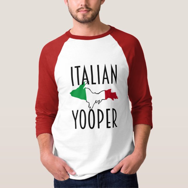 Italian Yooper Baseball t-shirt  (Front)