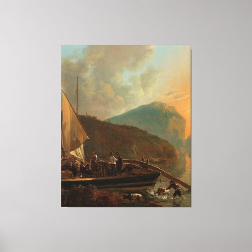 Italianate River Landscape Adam Pijnacker c 165 Canvas Print