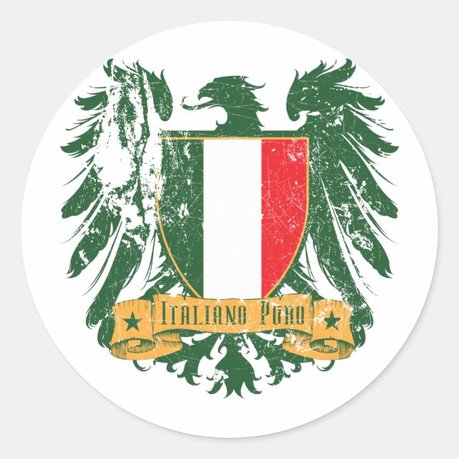 Italiano Puro Classic Round Sticker (Front)