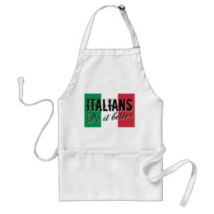 Italians do it better short white cooking apron