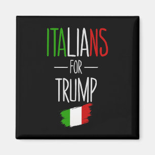 Italians For Trump Italy Vintage Flag Supporter Cl Magnet