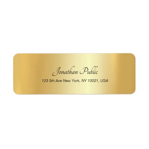 Italic Text Simple Glamorous Modern Elegant Golden Label