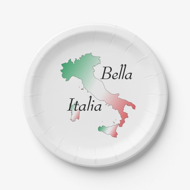 Italien - Italia Teller Paper Plates (Front)