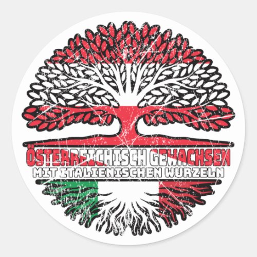 Italien Italienisch sterreichisch sterreich Baum Classic Round Sticker