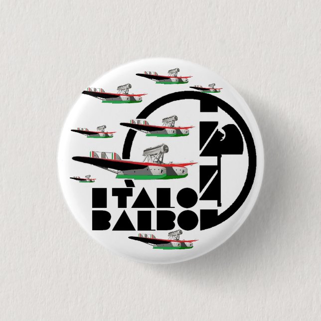 ITALO BALBO PINBACK BUTTON (Front)