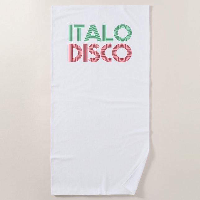 Italo Disco Beach Towel (Front)