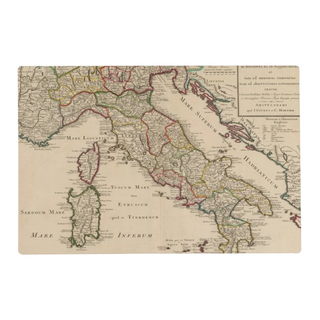 Italy 16 placemat (Front)