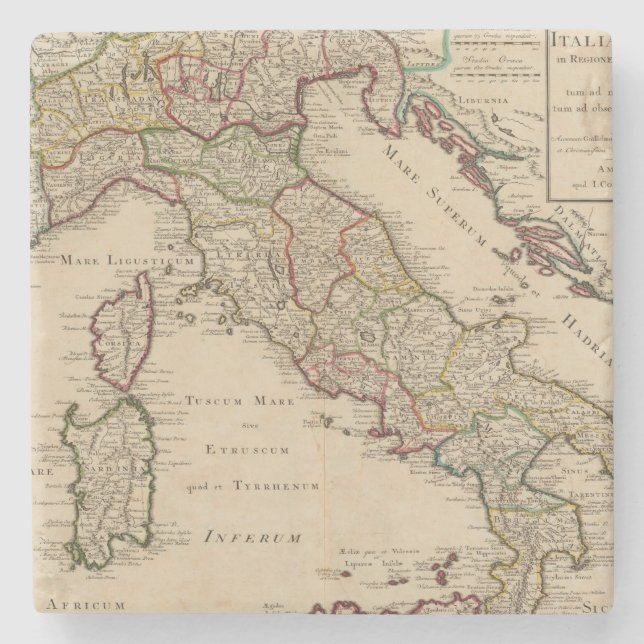 Italy 16 stone coaster (Front)