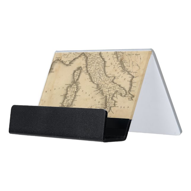 Italy 19 desk business card holder (Angled Front)