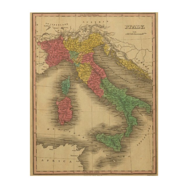 Italy 24 wood wall art (Front)