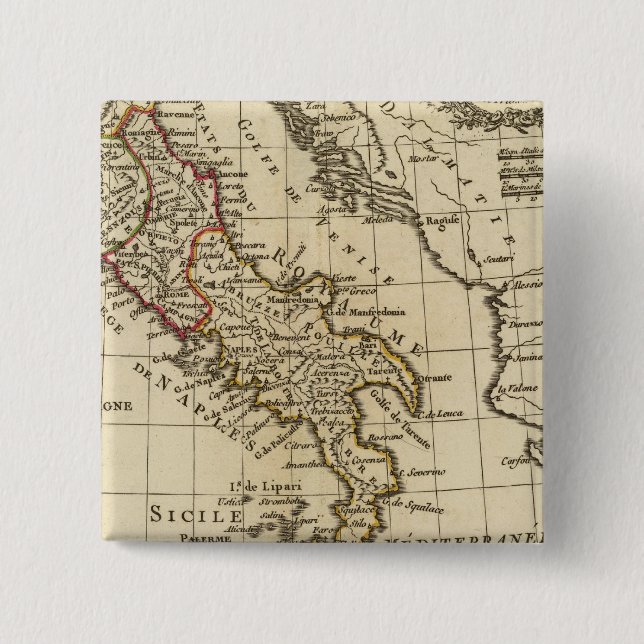 Italy 9 pinback button (Front)