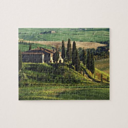 Italy A pastoral Tuscany villa in Val dOrcia Jigsaw Puzzle