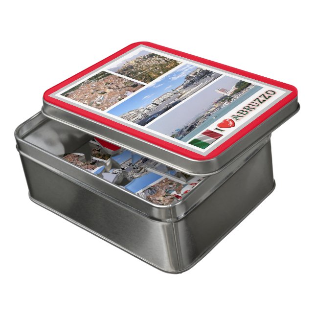 Italy - Abruzzo - I Love - Jigsaw Puzzle (Lid Open)