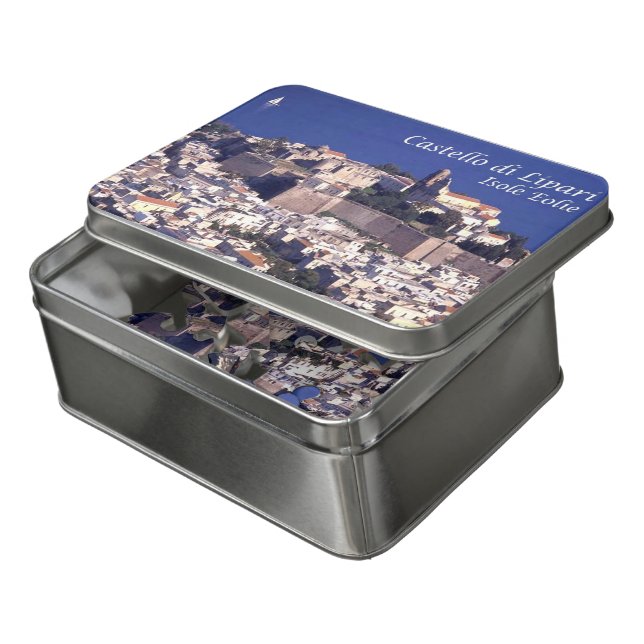 Italy - Aeolian Islands - Lipari - Castle - Jigsaw Puzzle (Lid Open)