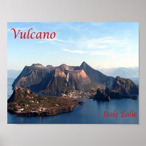 Italy _ Aeolian Islands _ Stromboli Volcano _ Poster