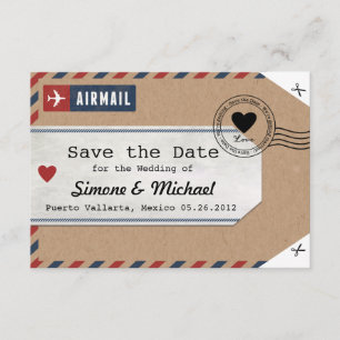Italy Airmail Luggage Tag Invite Italy Map kraft