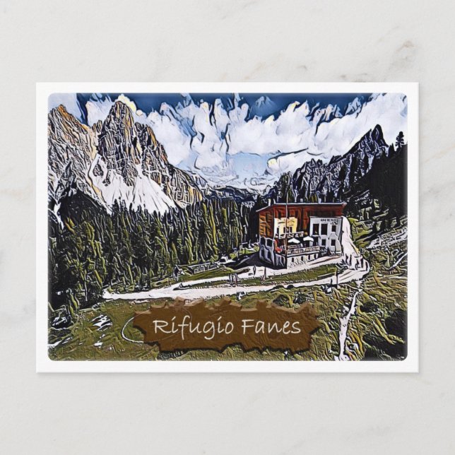 Italy - alpine hut Fanes - Dolomiti - Postcard (Front)