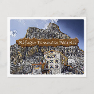 Italy - alpine hut Tommaso Pedrotti  - Dolomiti - Postcard