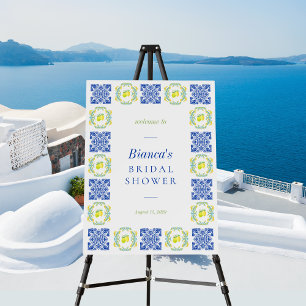 Italy Amalfi Coast Tile Bridal Shower Welcome Sign
