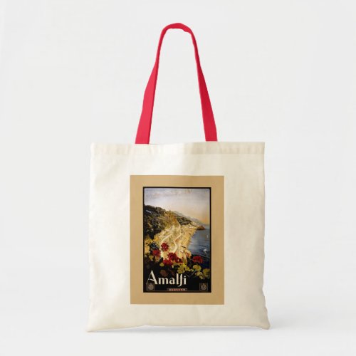 Italy Amalfi Coast Vintage Travel Poster Tote Bag