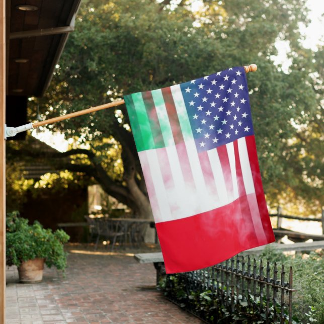 Italy  + America  Flag (In SItu)