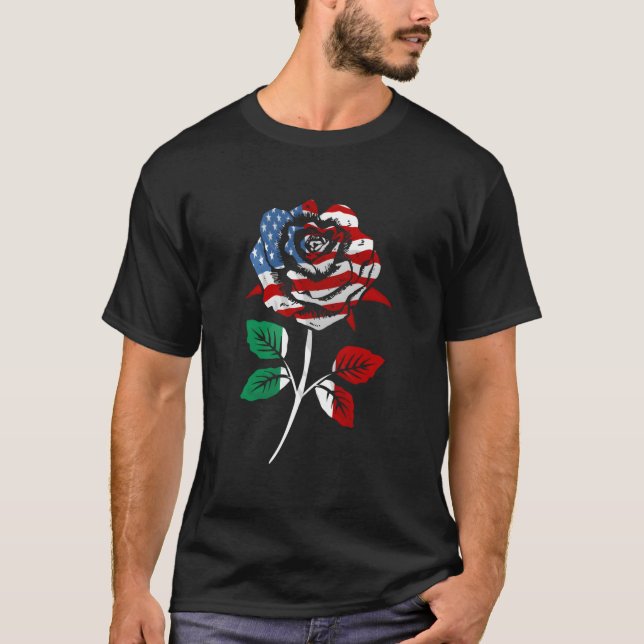 Italy American Flag For An Italian American T-Shirt (Front)