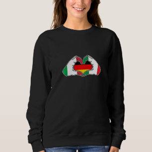 Italy and Germany Heart hand friendship Sweatshirt