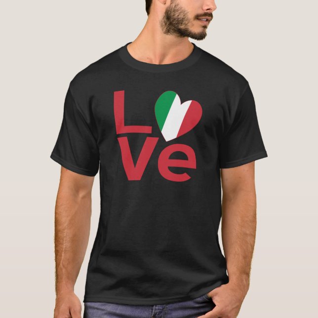 Italy and Italian Flag T-Shirt (Front)