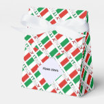 Italy and Italian Flag Tiled with Your Name Favor Boxes